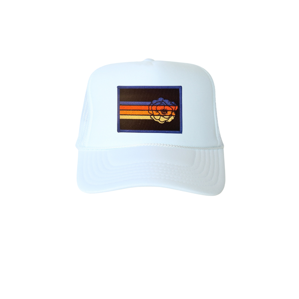 Poppy Stripe (black) Trucker Hat m3 goods og