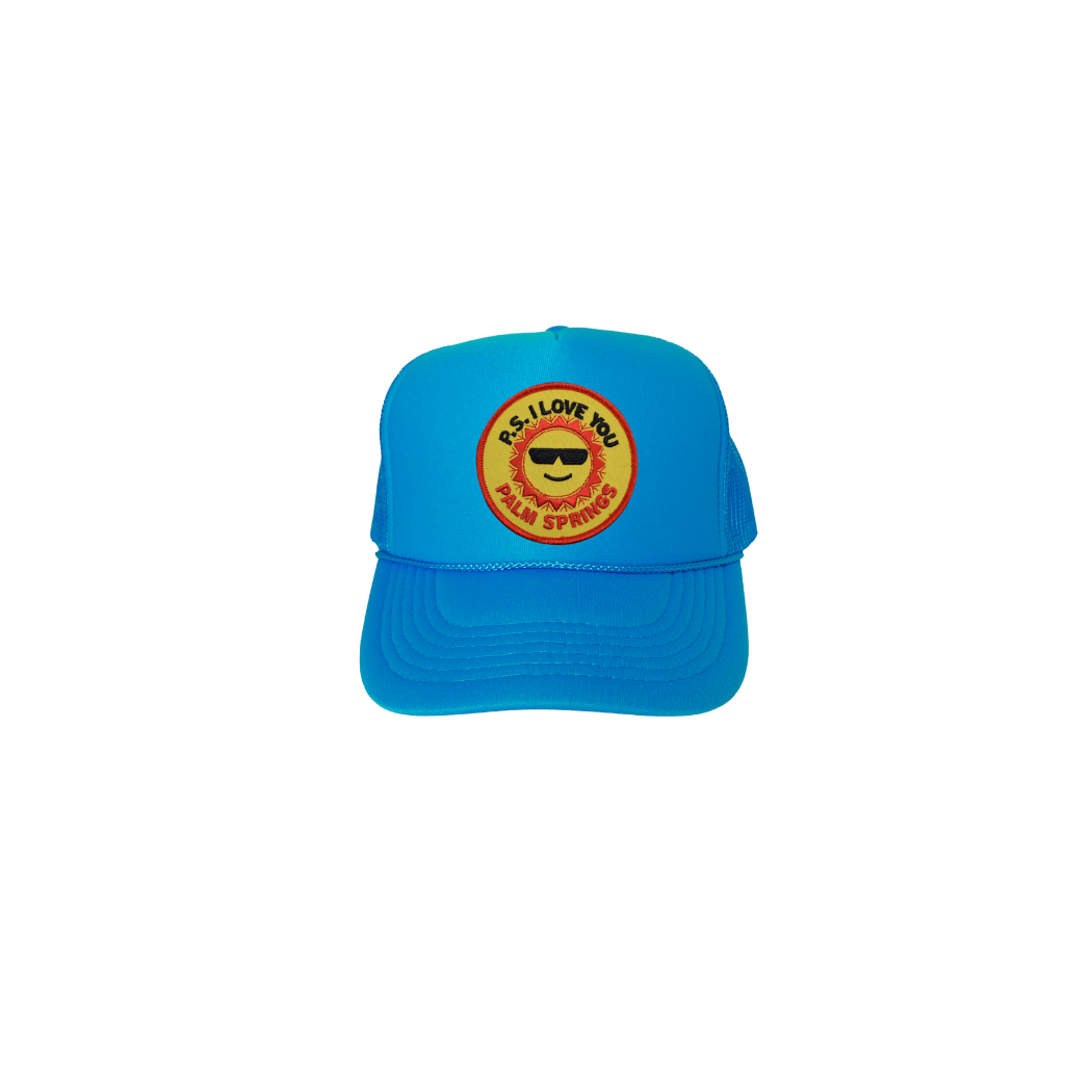College Blue hat Palm Springs