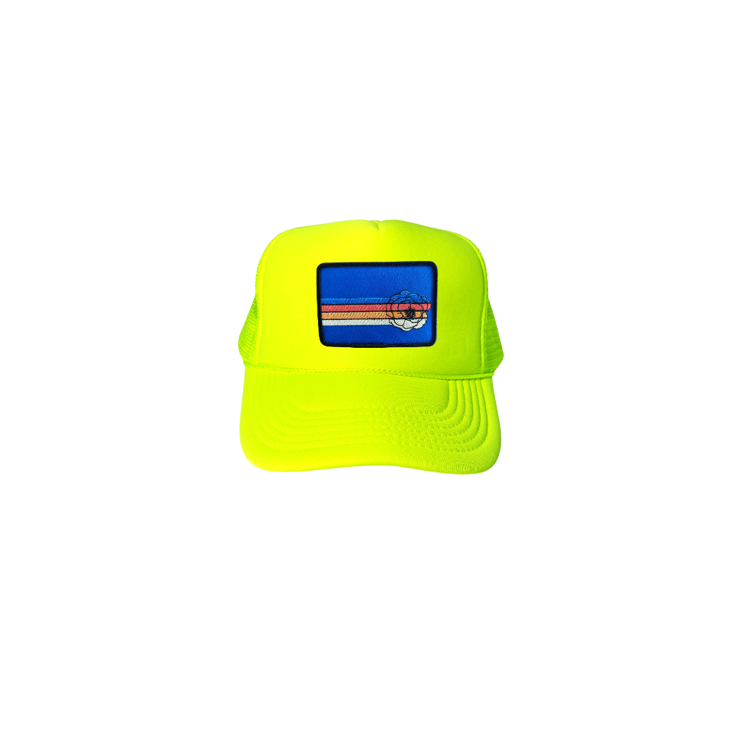 Poppy Stripe (blue)Trucker Hat m3 goods og